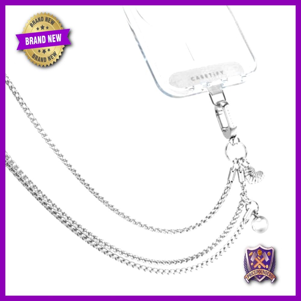 Metal Heart Crossbody Strap Adjustable Phone Case Accessory Chic Minimal Y2K - Picture 2 of 3